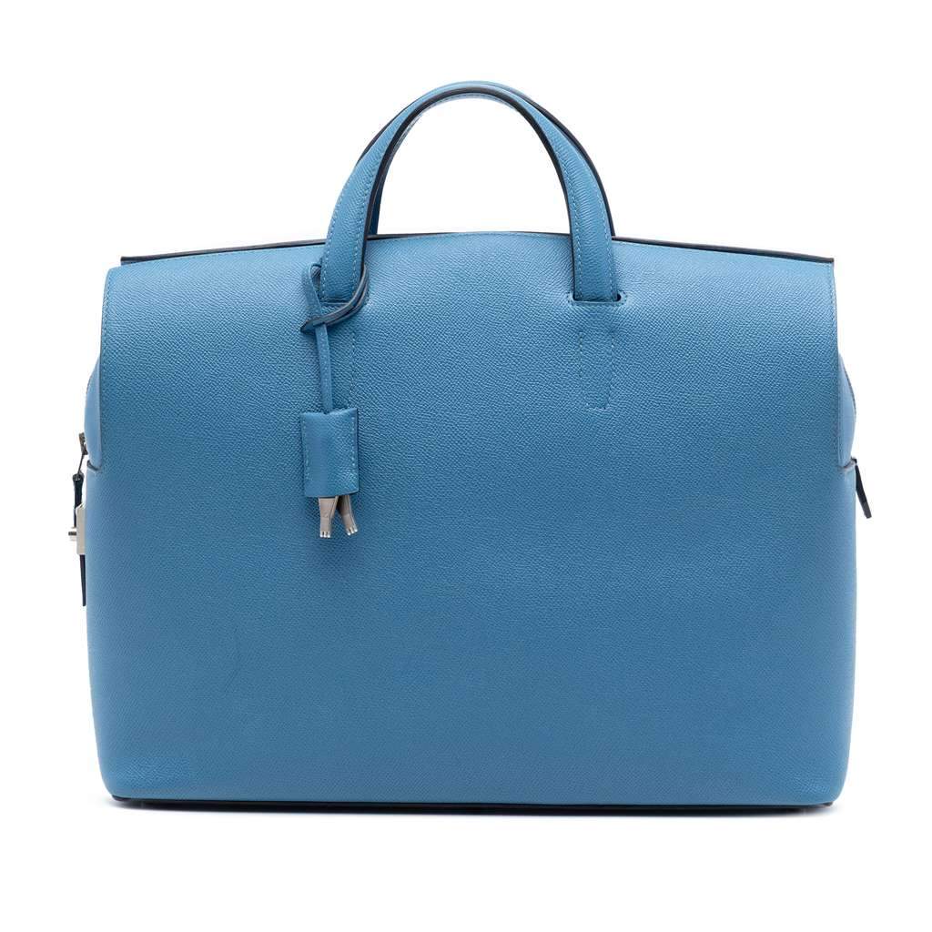 Hermès Epsom Cityhall Briefcase 38 Blue Leather Very good - Front View