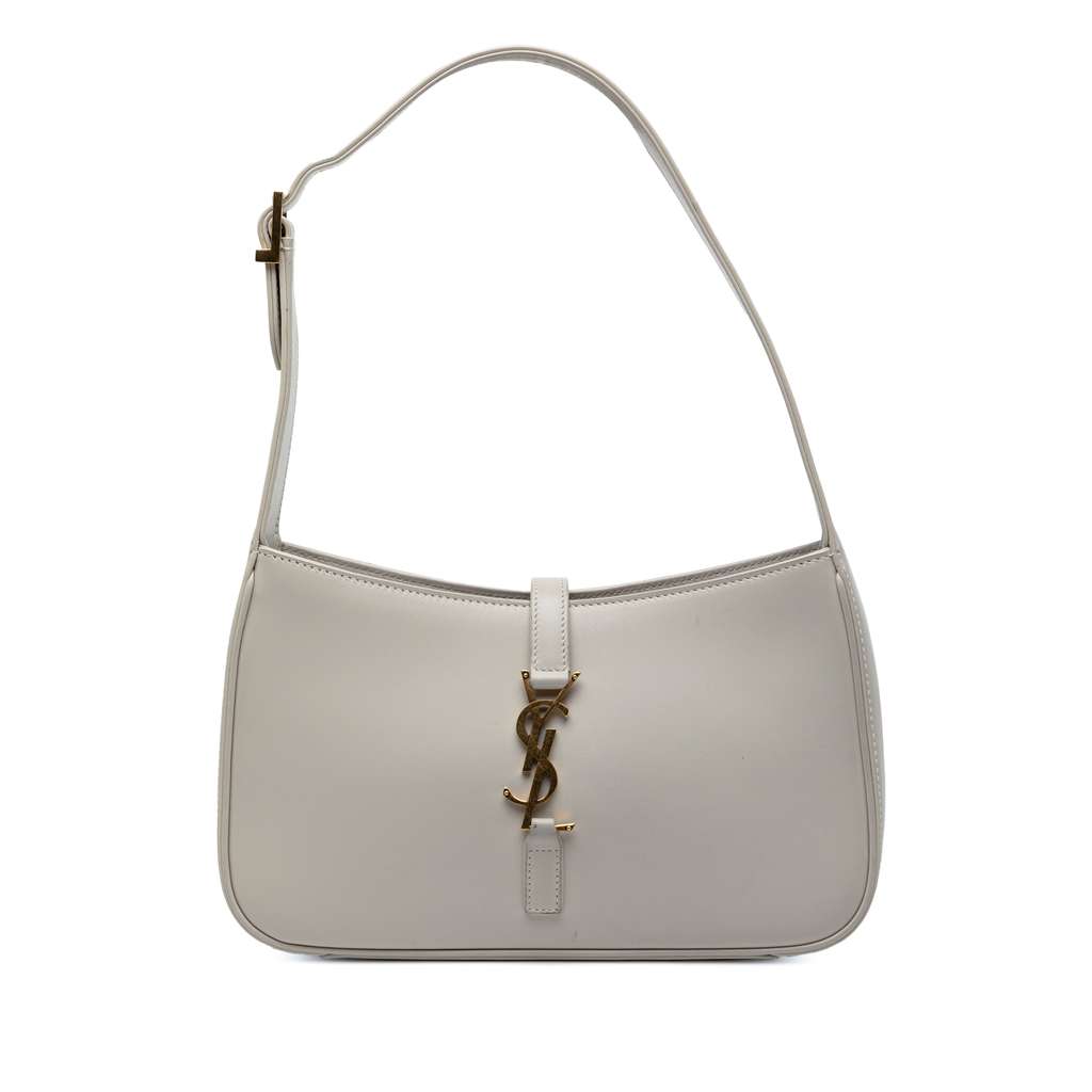 Saint Laurent Smooth Calfskin Le 5 a 7 Grey Leather Very good condition - Front View