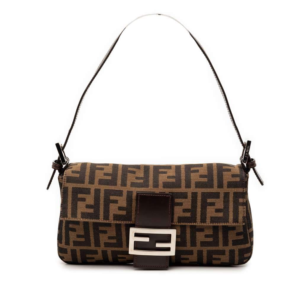 Fendi Zucca Canvas Baguette Brown Canvas Very good condition - Front View