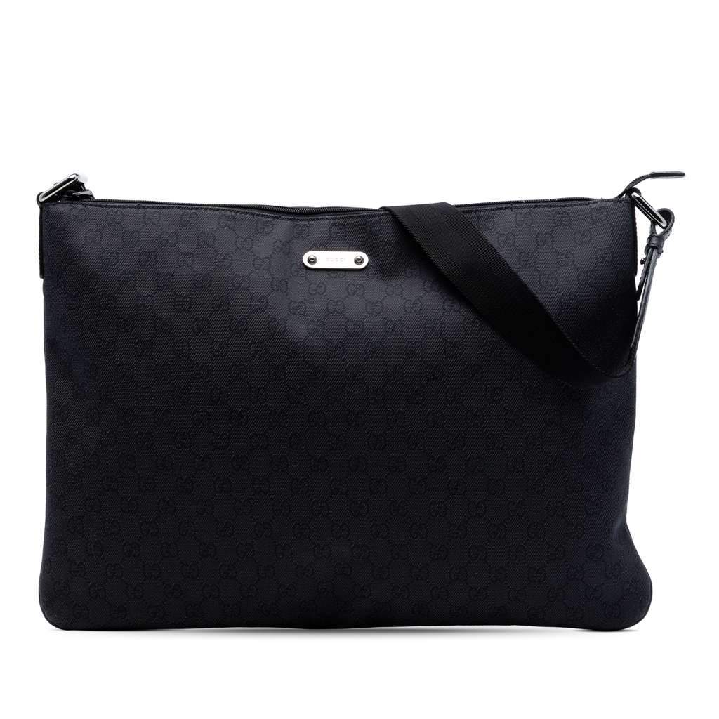 Gucci GG Denim Crossbody Black Denim Very good - Front View