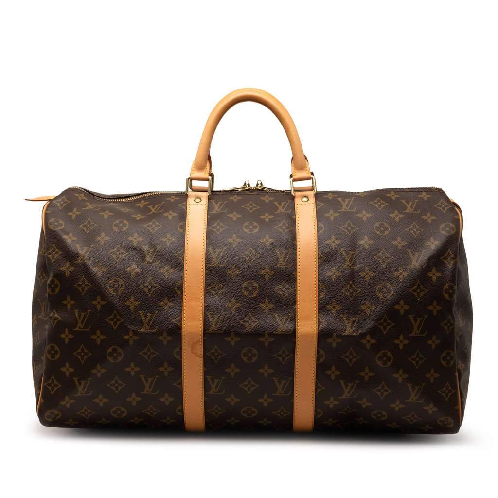 Louis Vuitton Monogram Keepall 50 Brown Very good - Front View