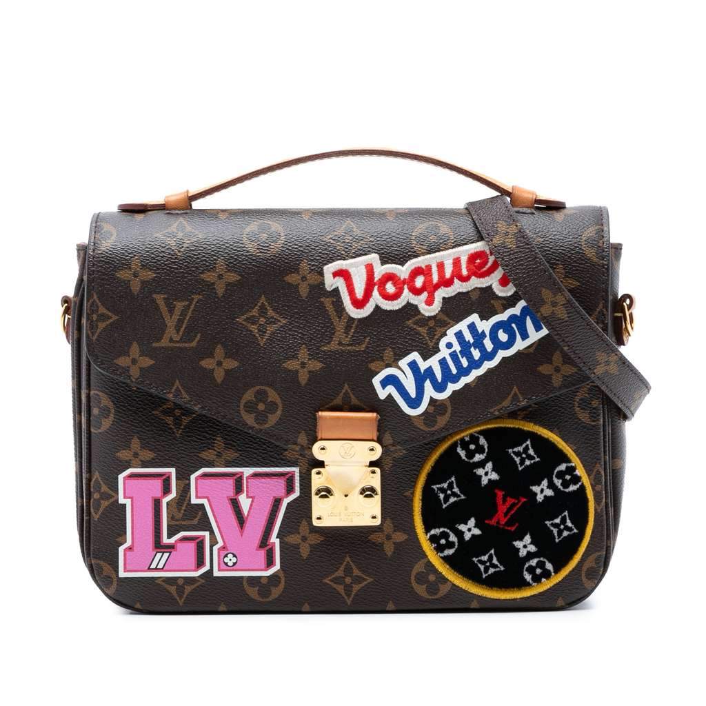 Louis Vuitton Monogram Patches Pochette Metis Brown Very good condition - Front View