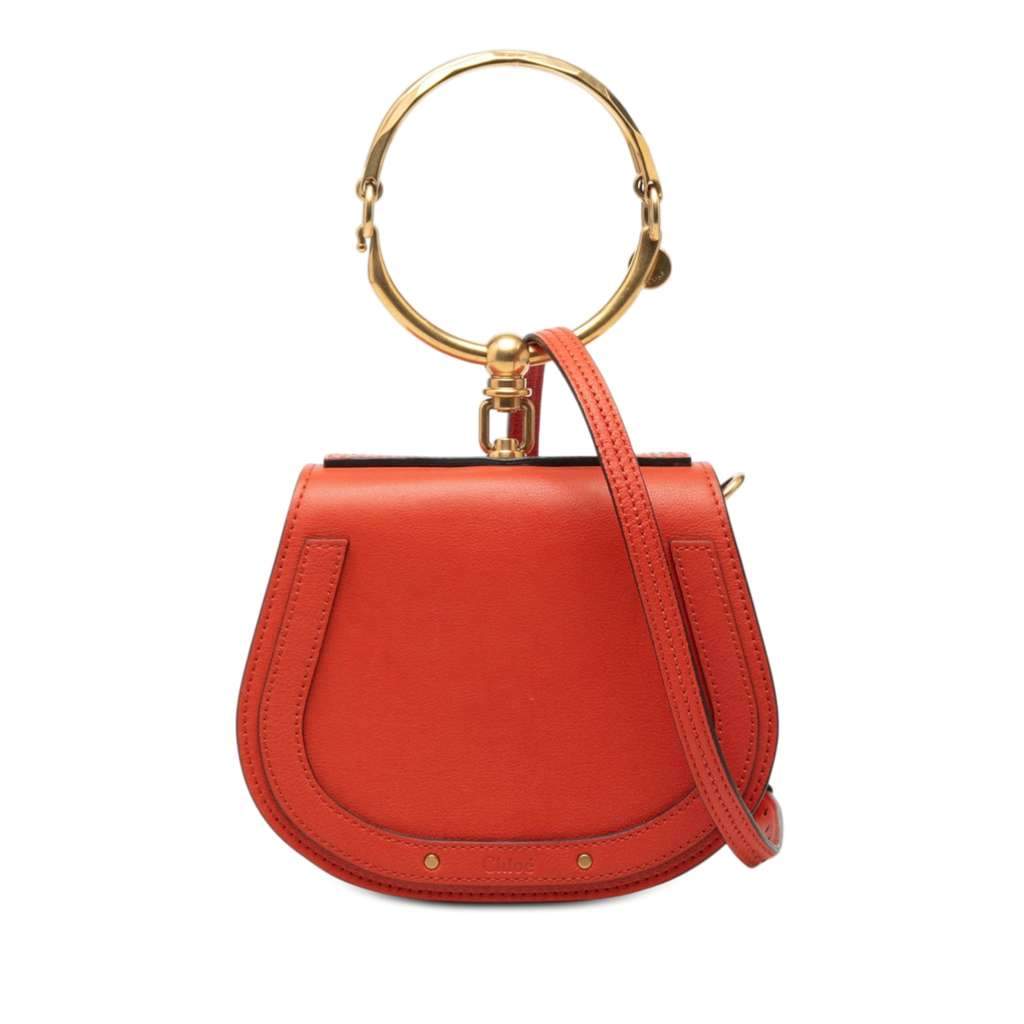 Chloé Small Leather Nile Bracelet Satchel Orange Leather Very good condition - Front View