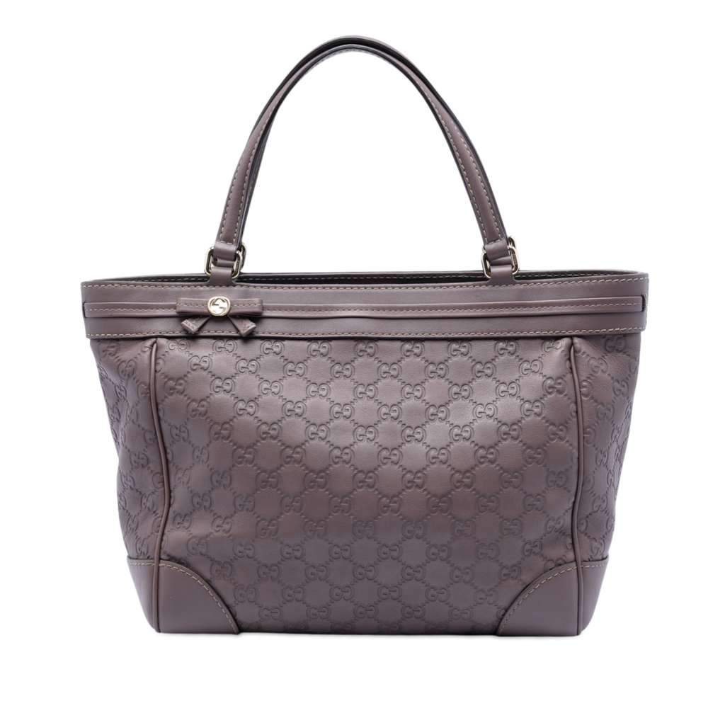 Gucci Guccissima Mayfair Tote Purple Leather Very good condition - Front View