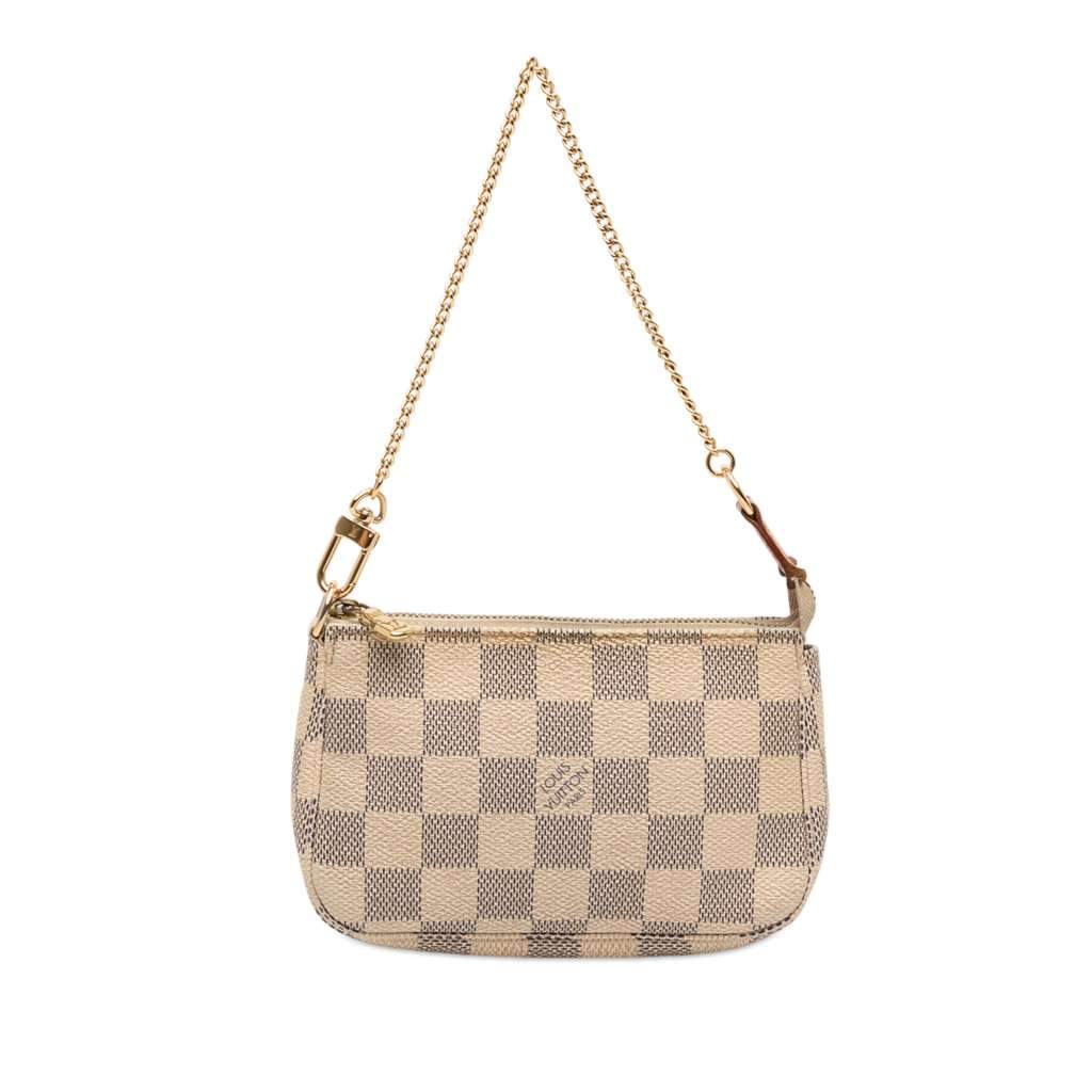 Louis Vuitton Damier Azur Mini Pochette Accessoires White Very good - Front View