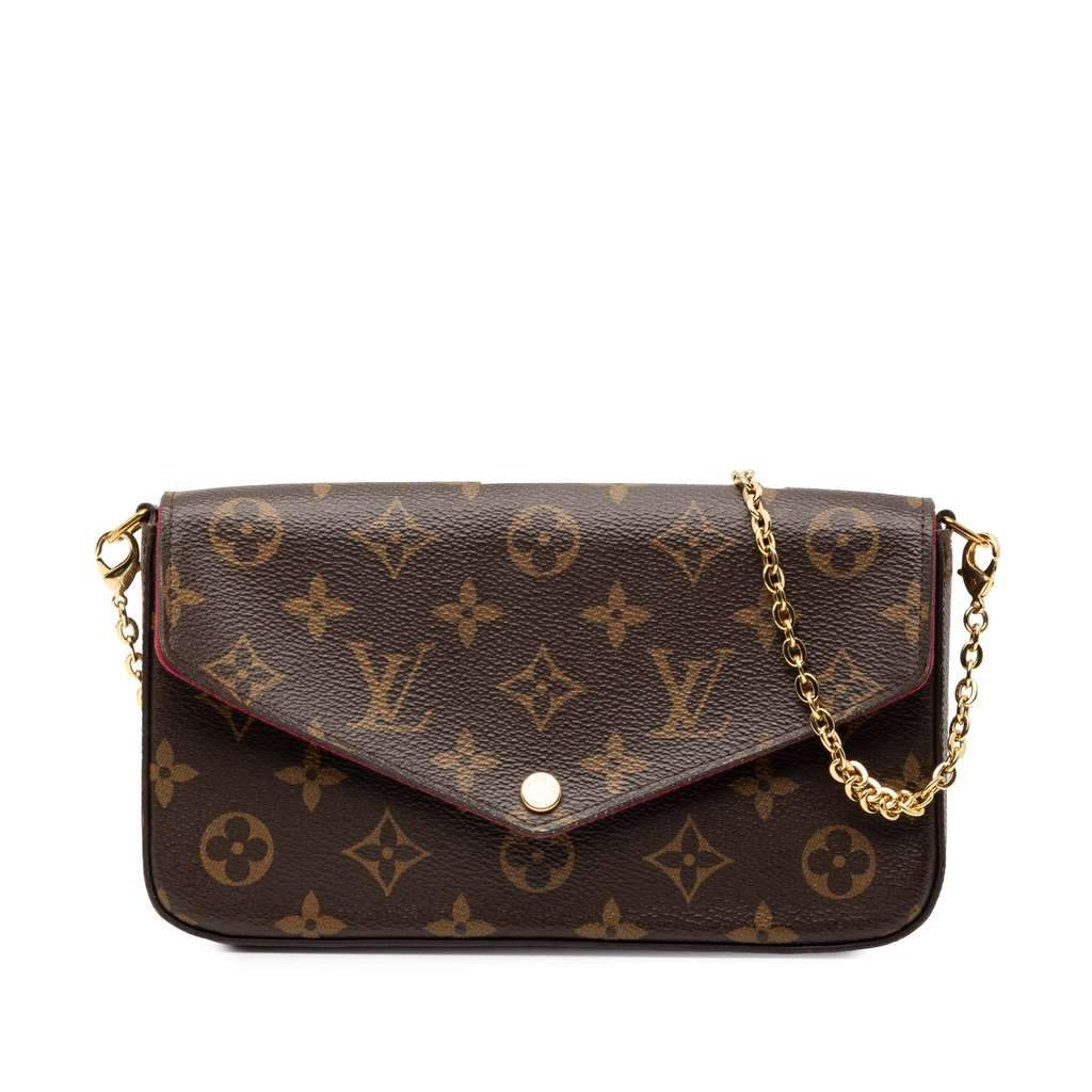 Louis Vuitton Monogram Pochette Felicie Brown Very good condition - Front View