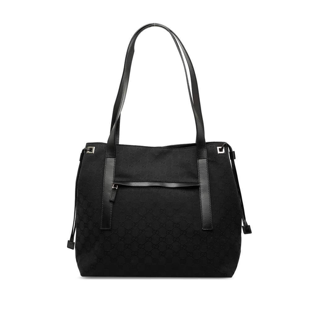 Gucci GG Canvas Tote Black Canvas Very good condition - Front View