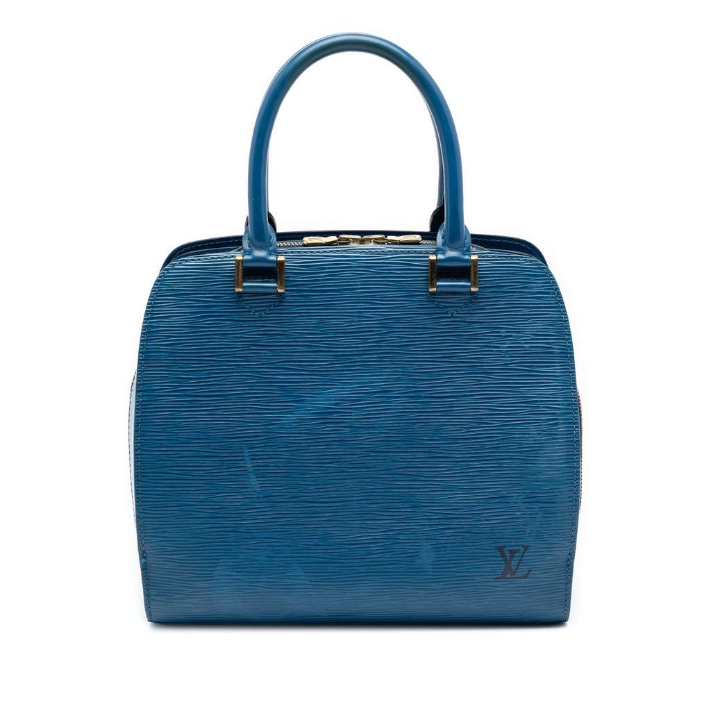 Louis Vuitton Epi Pont Neuf PM Blue Leather Very good - Front View