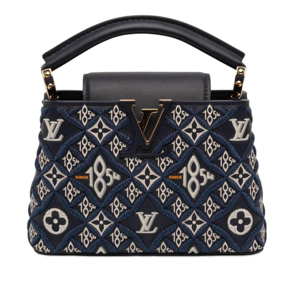 Louis Vuitton Monogram Since 1854 Capucines BB Blue Leather Very good - Front View