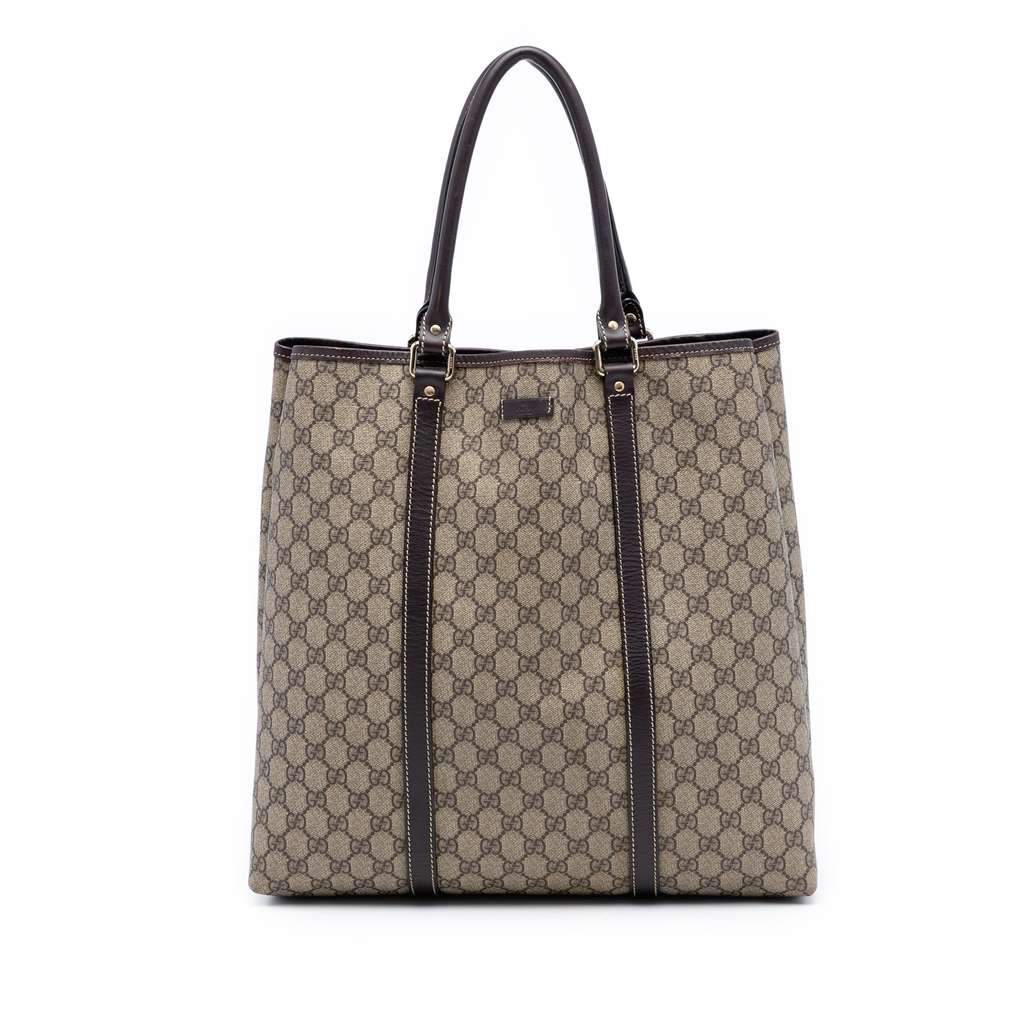 Gucci GG Supreme Joy Vertical Tote Beige Canvas Very good condition - Front View