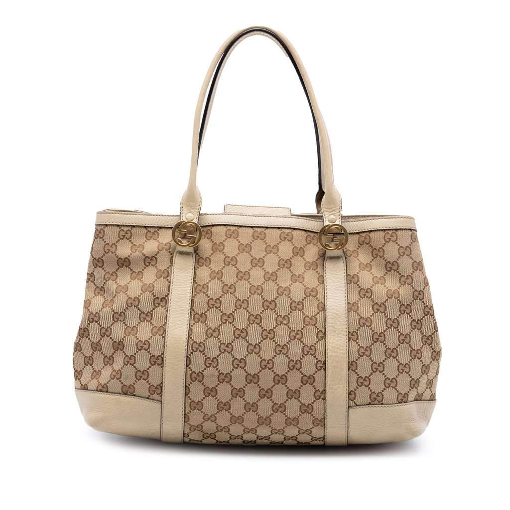 Gucci GG Canvas Miss GG Tote Beige Canvas Very good - Front View