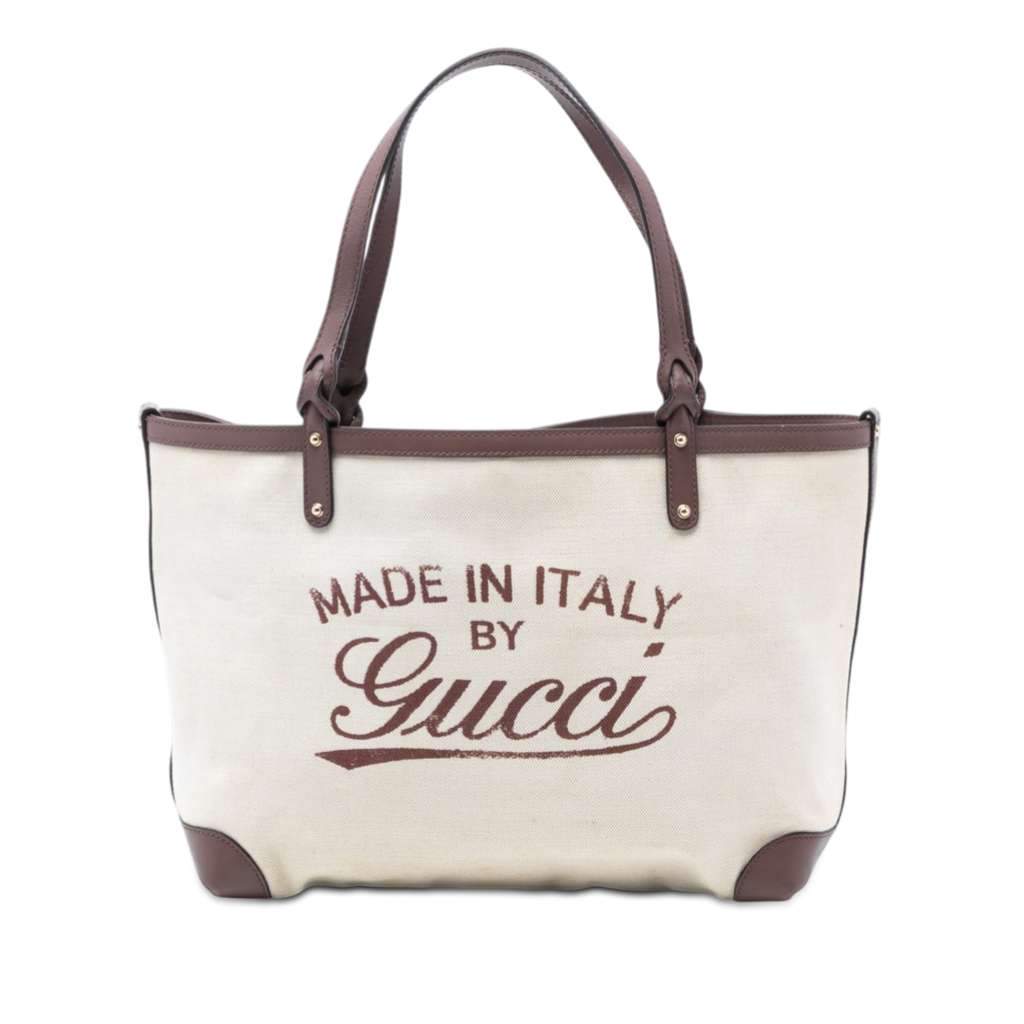 Gucci Medium Canvas Craft Tote Brown Canvas Very good - Front View