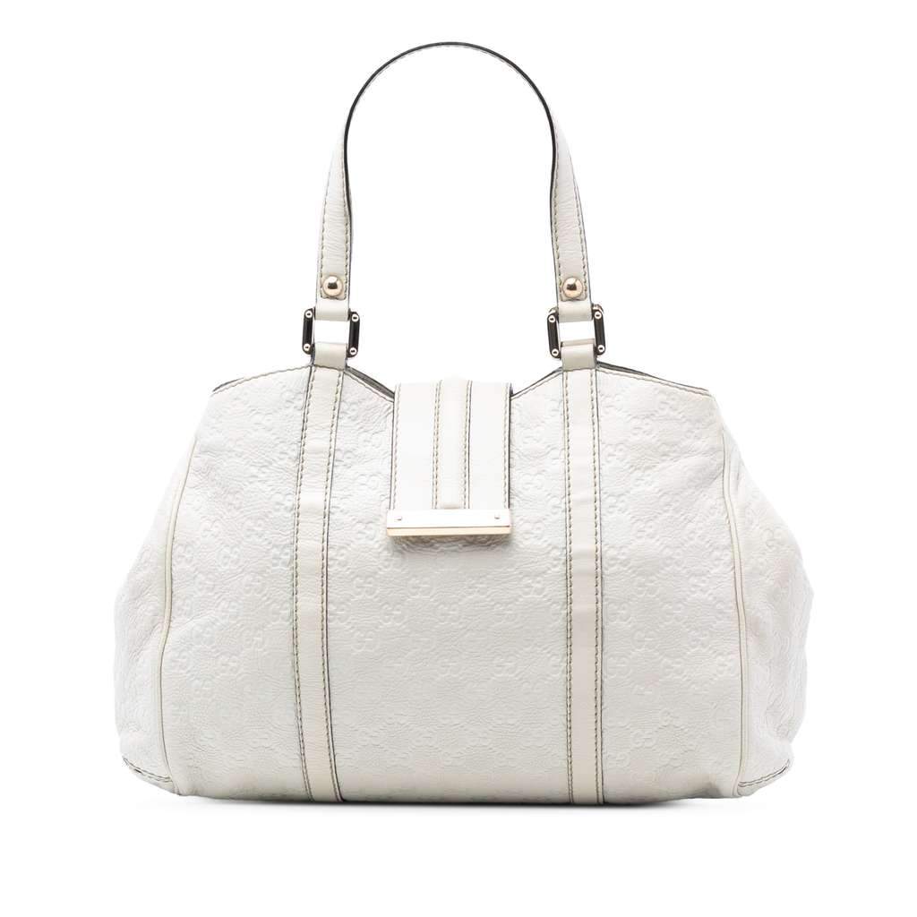Gucci Guccissima New Ladies Tote White Leather Very good - Front View