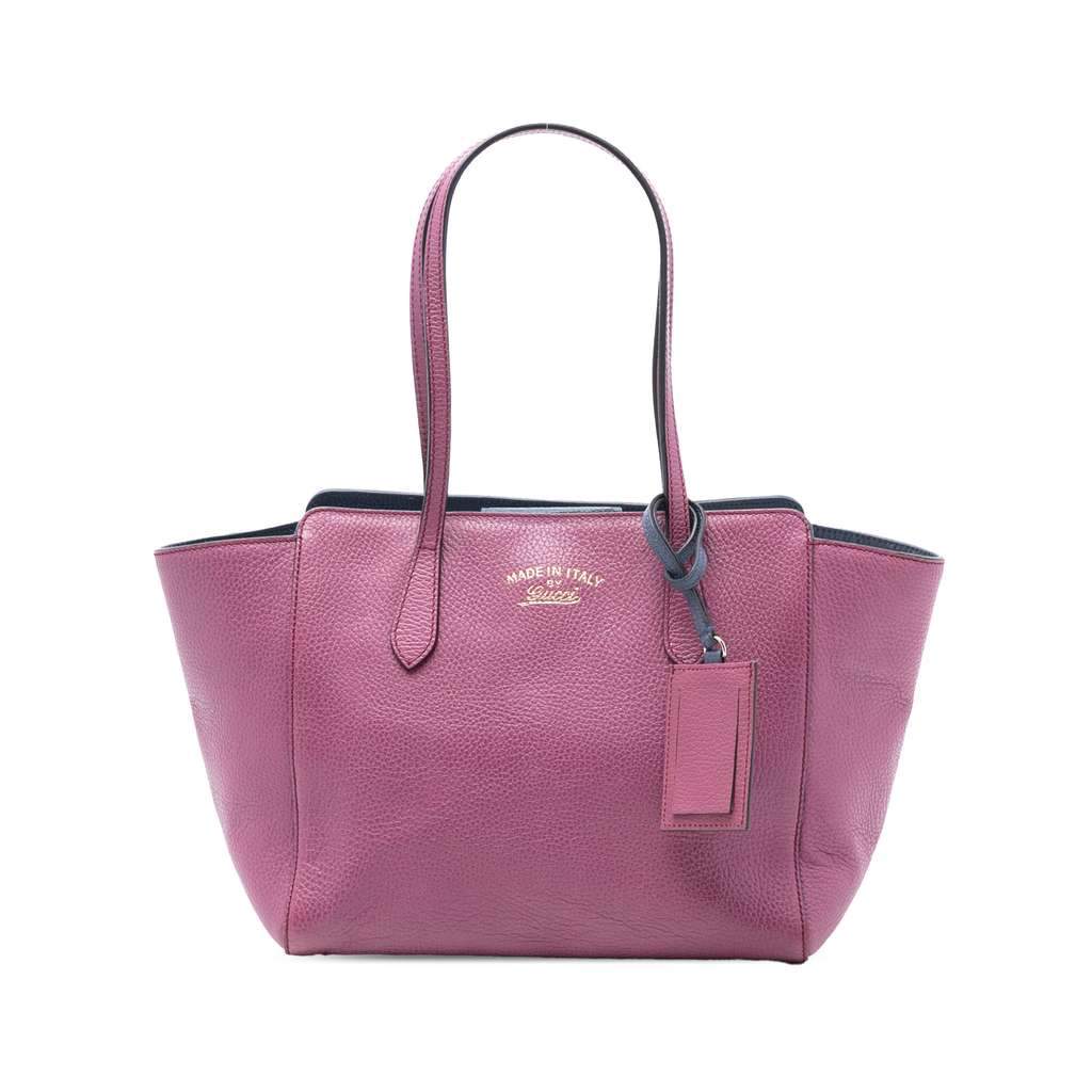Gucci Medium Leather Swing Tote Purple Leather Very good condition - Front View