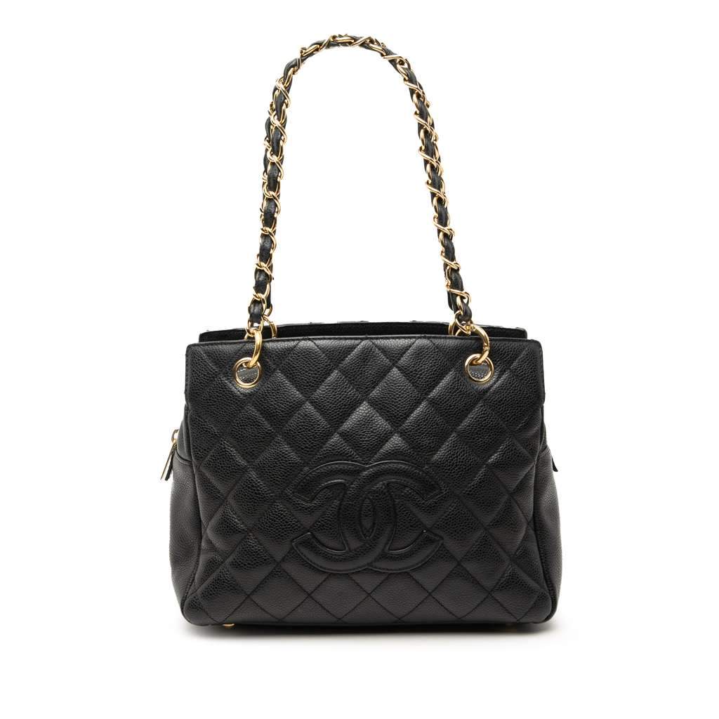 Chanel Petite Caviar Timeless Tote Black Leather Very good condition - Front View