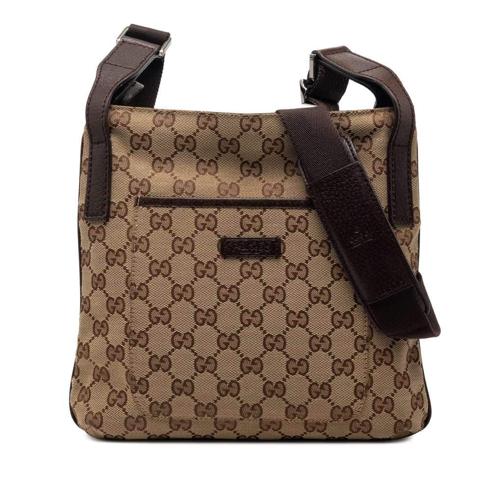 Gucci GG Canvas Crossbody Beige Canvas Very good - Front View