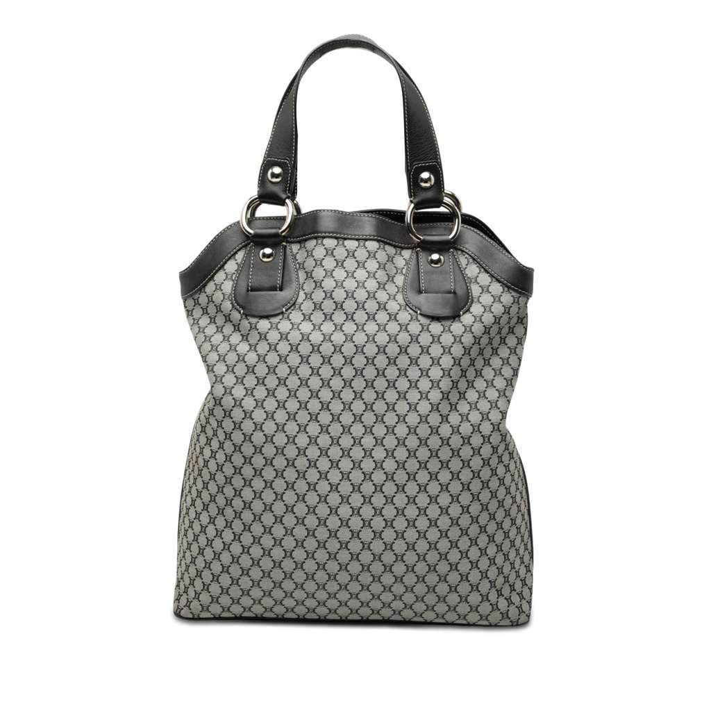 Celine Macadam Canvas Tote Grey Canvas Very good - Front View
