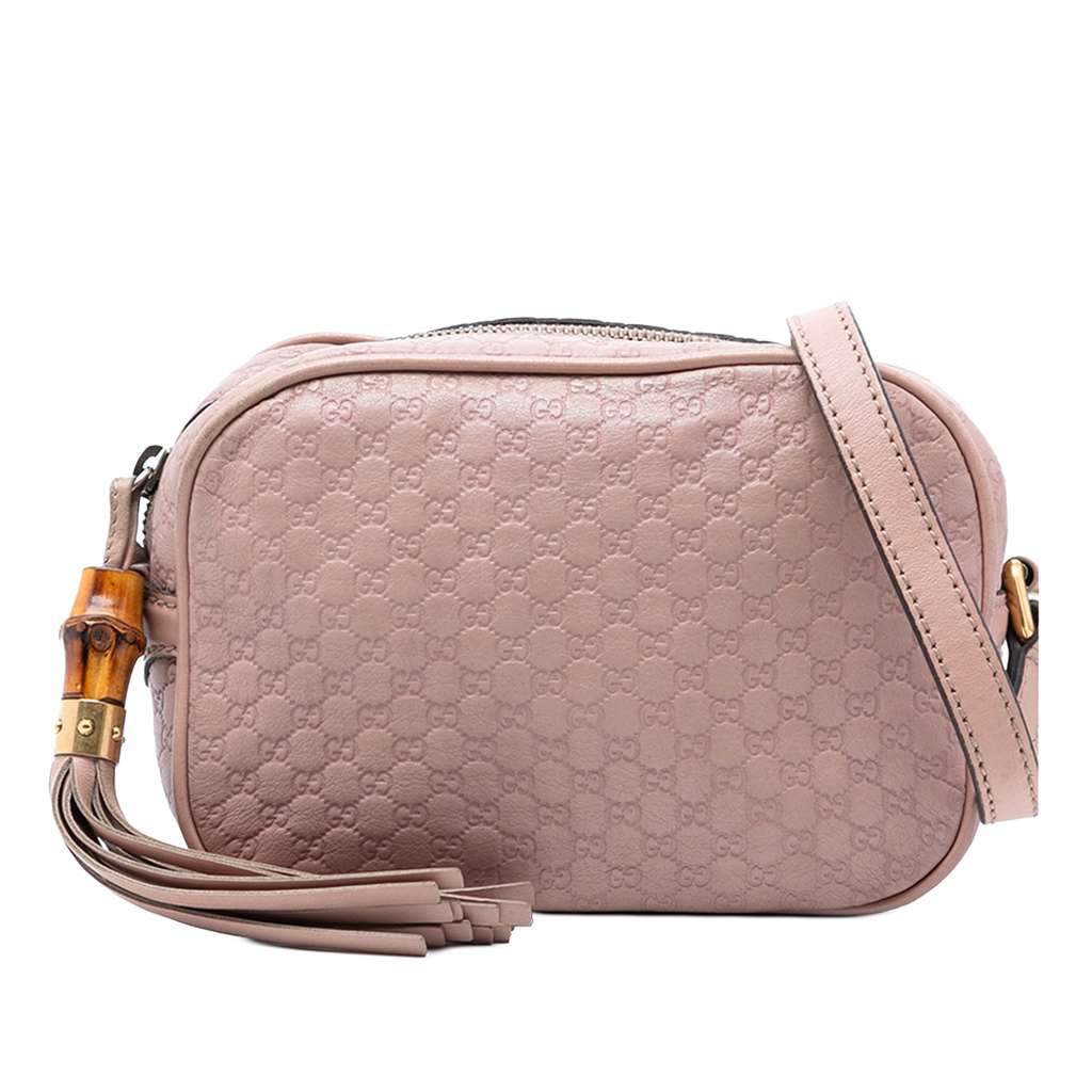 Gucci Microguccissima Sunshine Disco Camera Bag Pink Leather Very good - Front View
