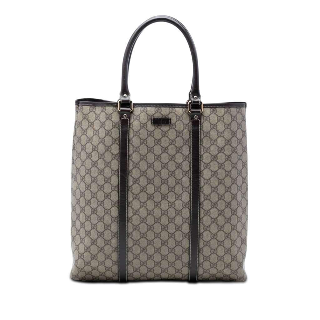 Gucci GG Supreme Joy Vertical Tote Beige Canvas Very good - Front View