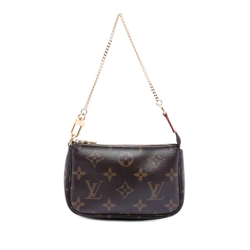 Louis Vuitton Monogram Mini Pochette Accessoires Brown Very good - Front View