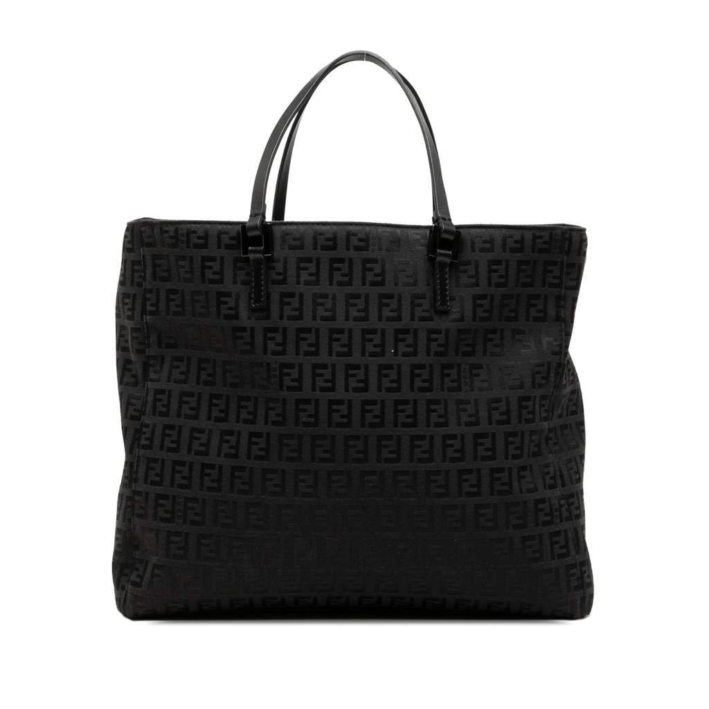 Fendi Zucchino Canvas Tote Black Canvas Very good - Front View