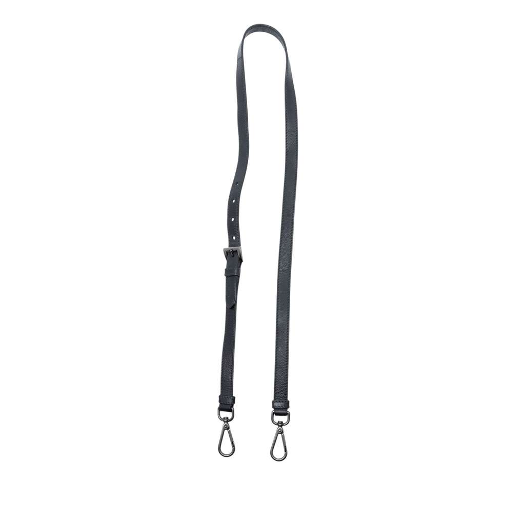 Prada Leather Bag Strap Grey Leather Very good - Front View