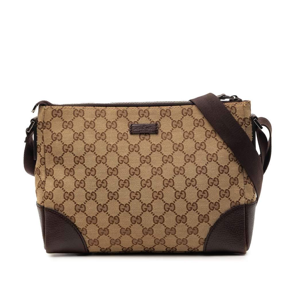 Gucci GG Canvas Crossbody Beige Canvas Very good - Front View