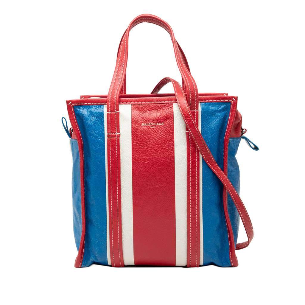 Balenciaga S Lambskin Bazar Shopper Tote Red Leather Very good - Front View