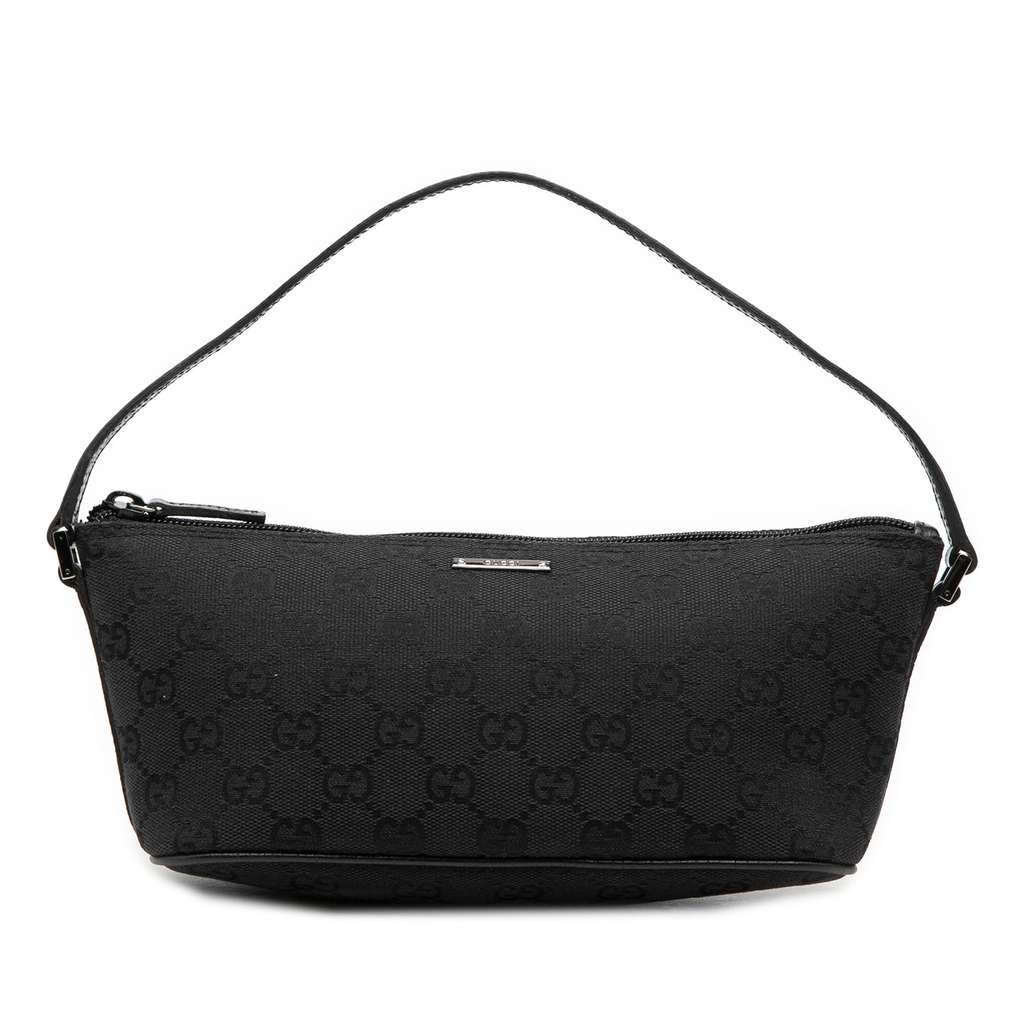Gucci GG Canvas Boat Black Canvas Very good - Front View