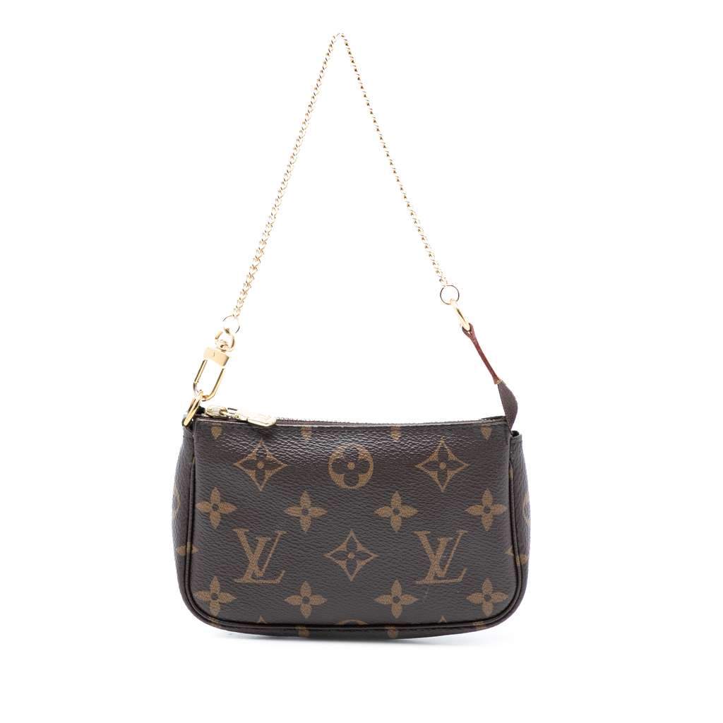 Louis Vuitton Monogram Mini Pochette Accessoires Brown Very good - Front View
