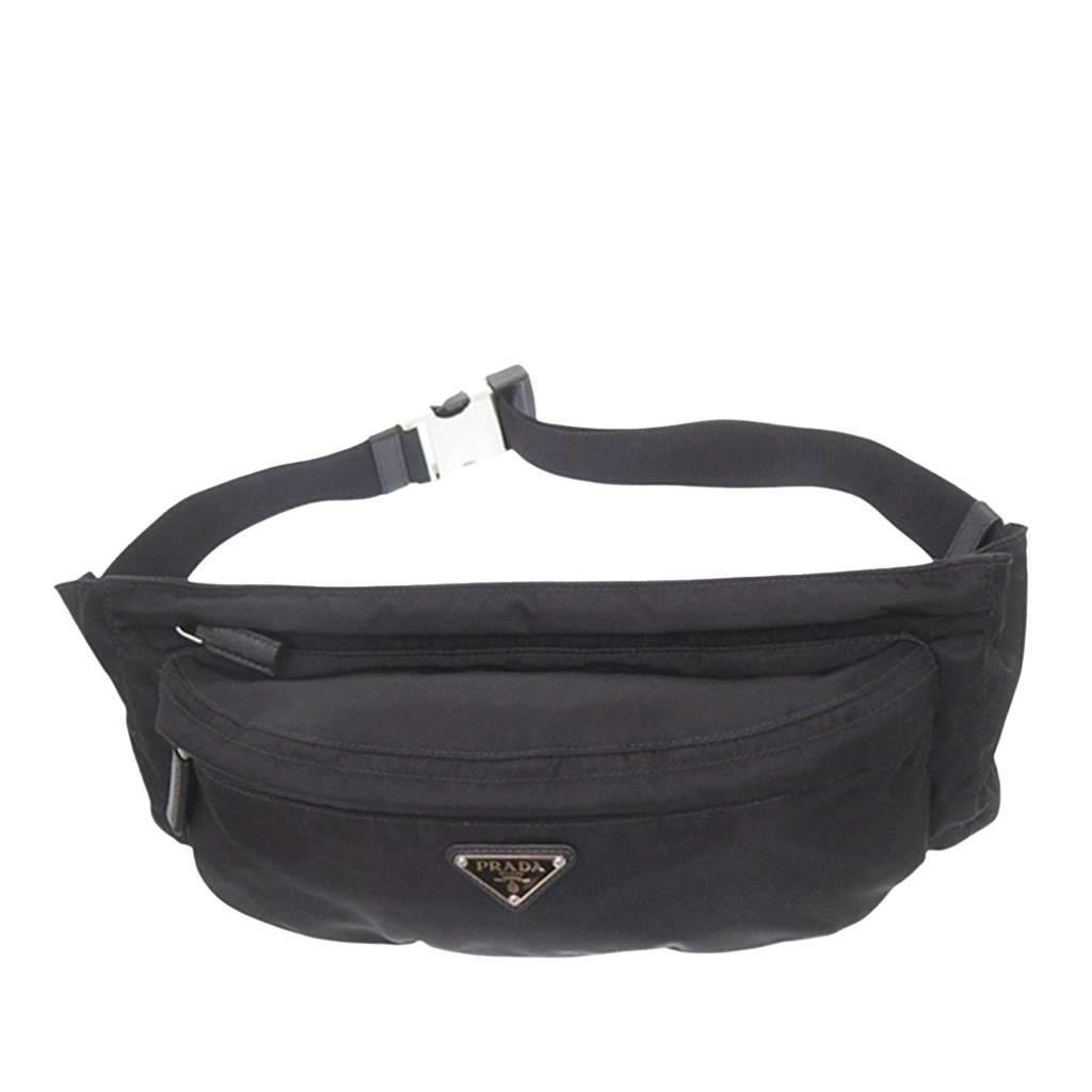 Prada Tessuto Belt Bag Black Very good - Front View