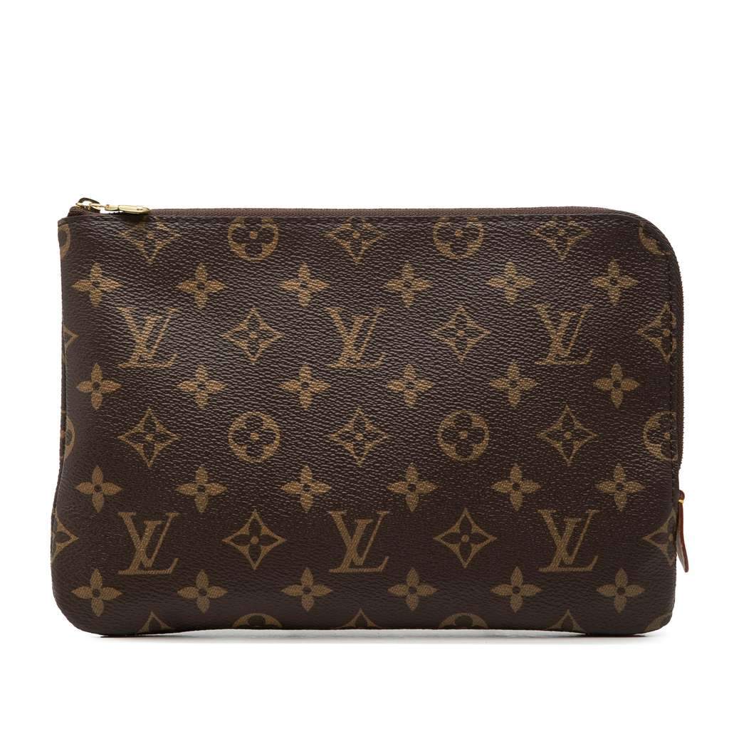 Louis Vuitton Monogram Etui Voyageur PM Brown Very good - Front View