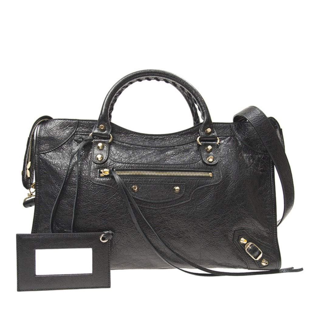 Balenciaga Balenciaga Classic City Grey Shiny Arena Leather Shoulder Bag Other Leather Never worn, with tag - Front View