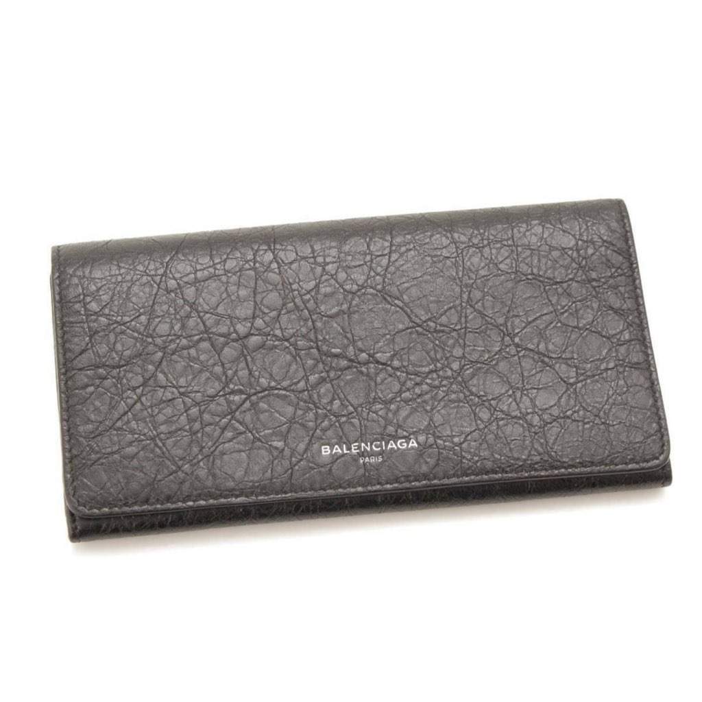 Balenciaga Balenciaga Antracite Grey Arena Leather Long Wallet Grey Leather Never worn, with tag - Front View
