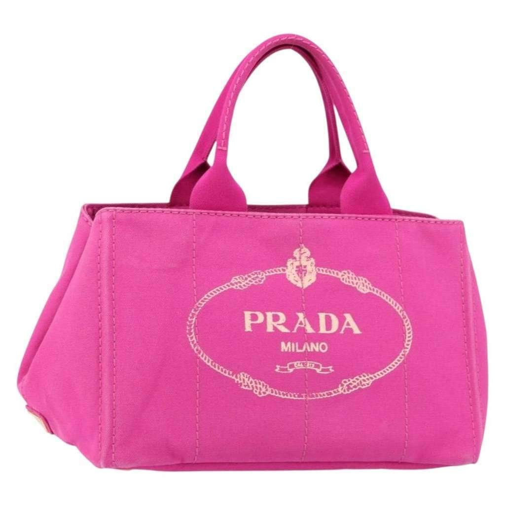 Prada Canapa Tote Pink Canvas Good condition - Front View