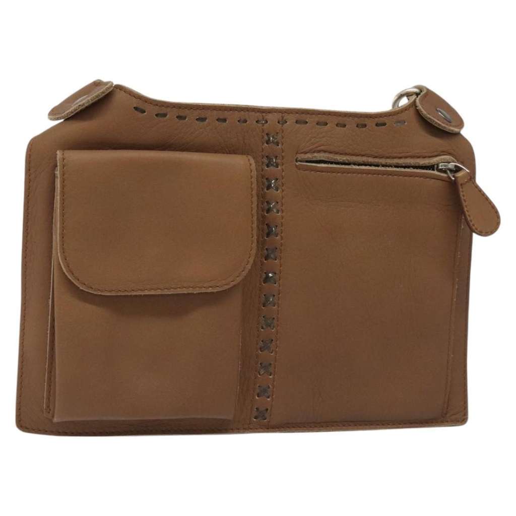 Bottega Veneta Vintage Front Pocket Waist Bag Brown Leather Good condition - Front View