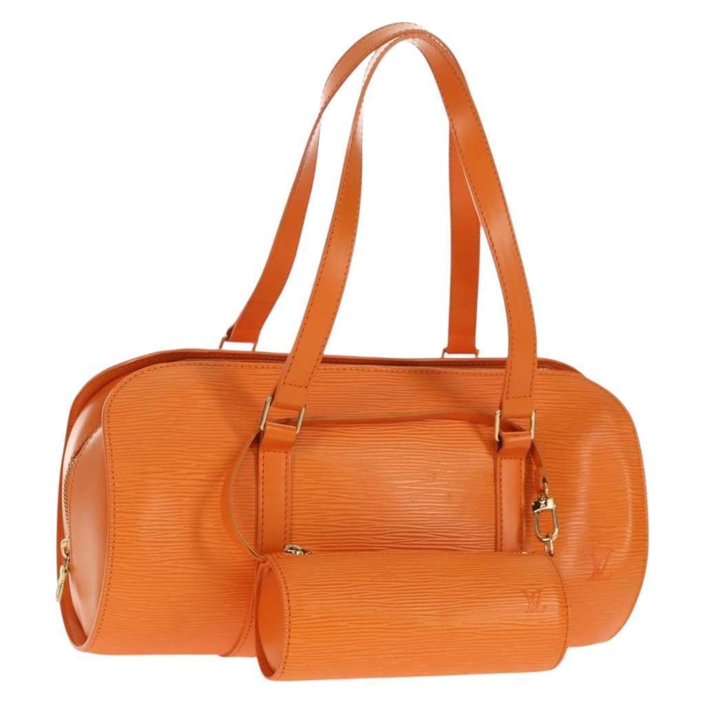 Louis Vuitton Soufflot Handbag Orange Leather Good condition - Front View