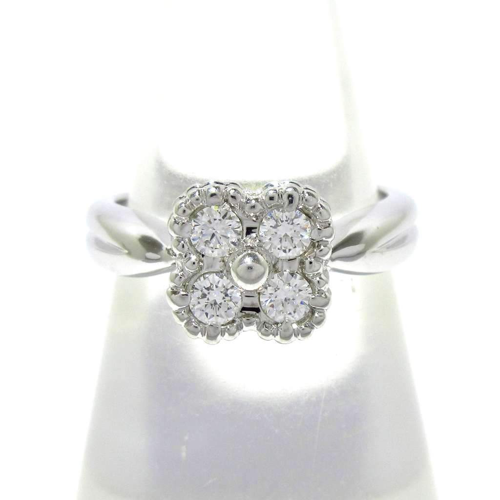 Van Cleef & Arpels Sweet Alhambra Ring Silver Good - Front View