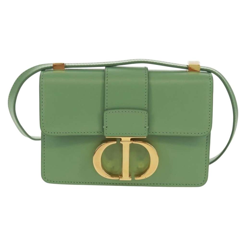 Christian Dior 30 Montaigne Flap Bag Green Leather Good condition - Front View