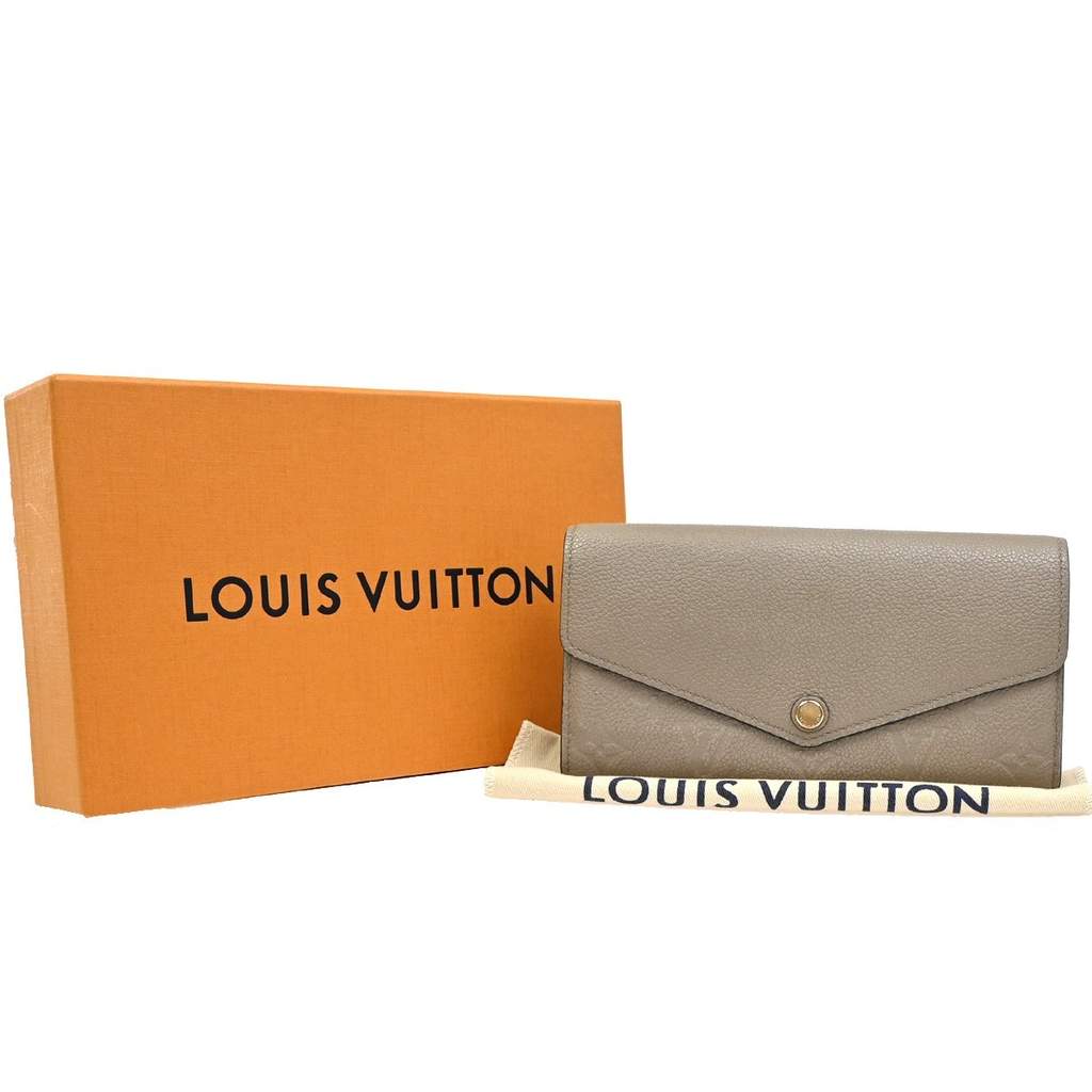 Louis Vuitton Sarah Wallet NM Beige Leather Good condition - Front View