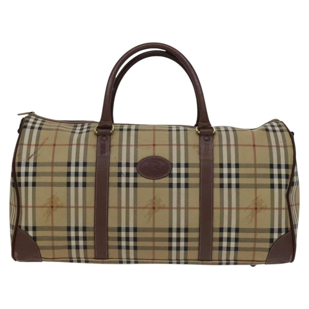 Burberry Convertible Weekend Duffle Bag Beige Canvas Good condition - Front View