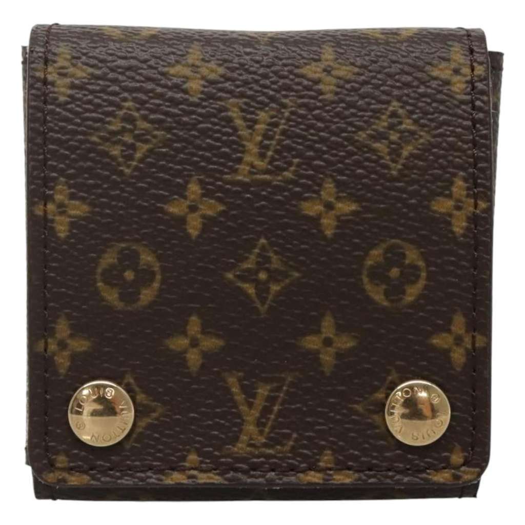 Louis Vuitton CASE JEWELRY BOX Brown Canvas Good condition - Front View