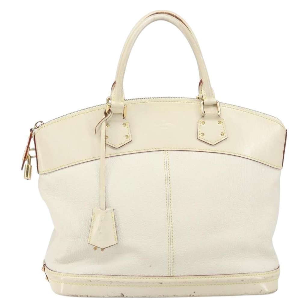 Louis Vuitton Suhali Lockit Handbag White Leather Fair condition - Front View