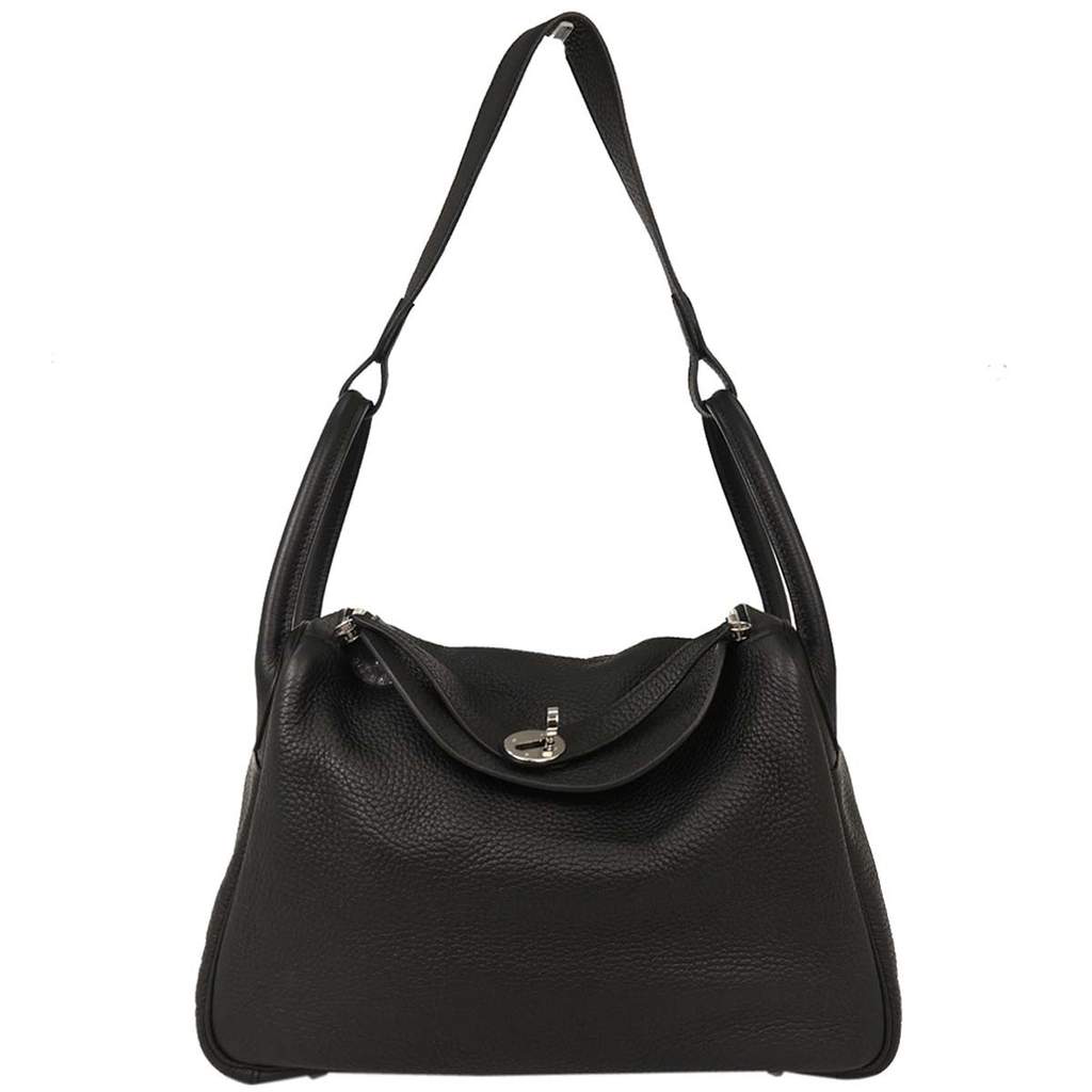 Hermès Lindy Bag Black Leather Good condition - Front View