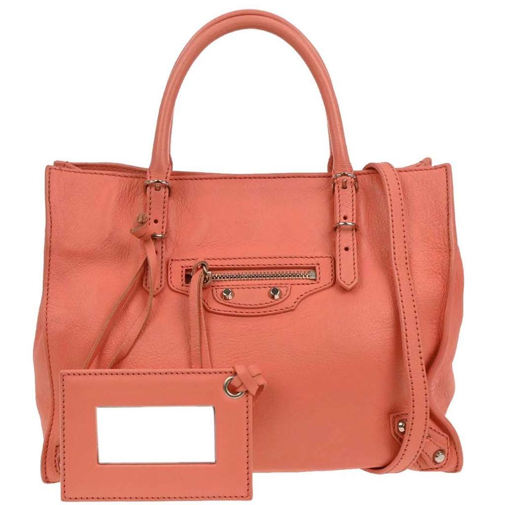 Balenciaga Papier A4 Zip Around Classic Studs Bag Pink Leather Good condition - Front View