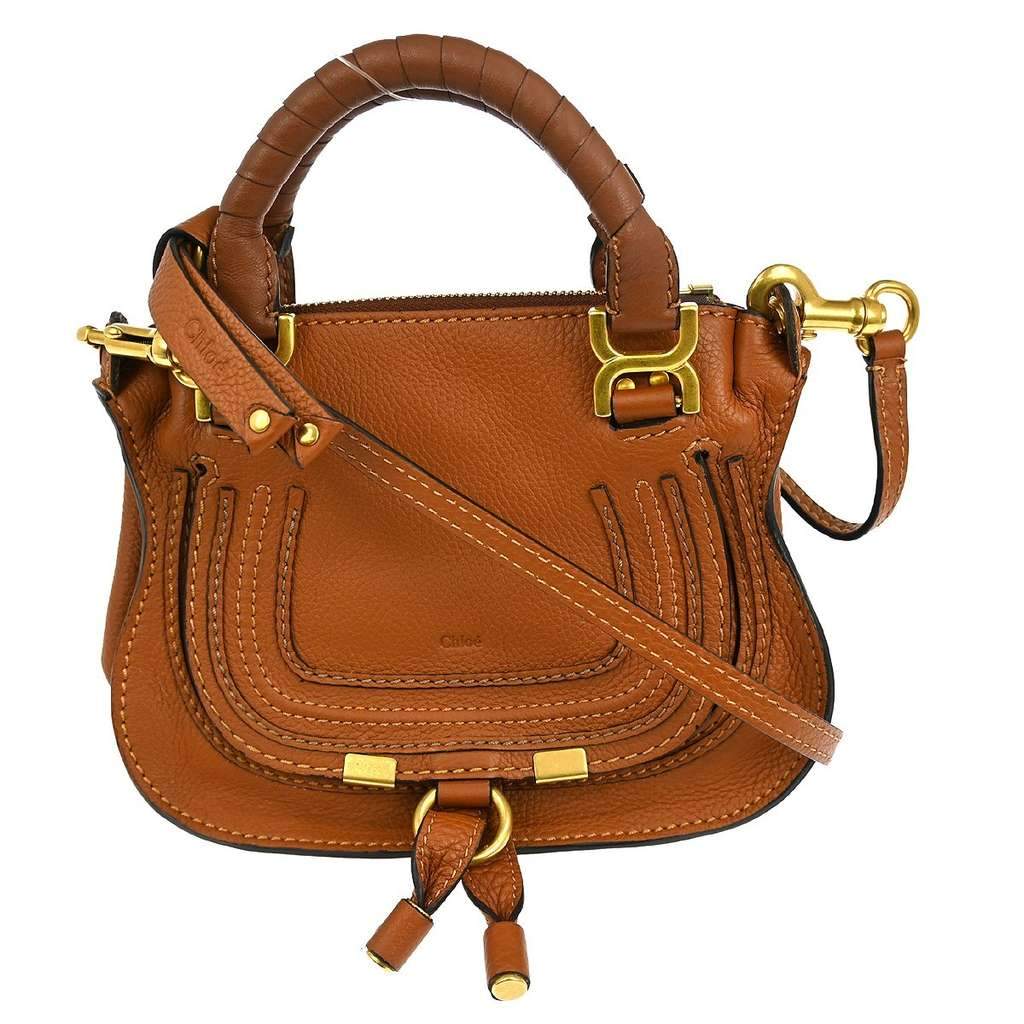 Chloe Marcie Satchel Brown Leather Good condition - Front View