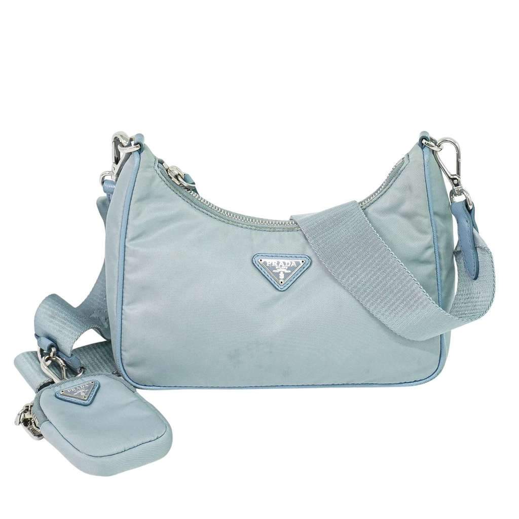 Prada Re-Edition 2005 Shoulder Bag Blue Good condition - Front View