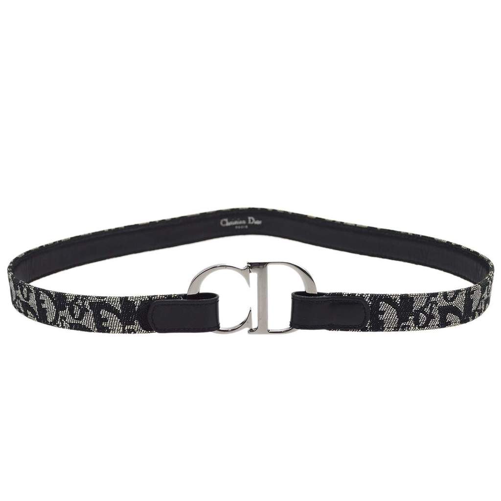 Christian Dior Vintage belt Black Canvas Good condition - Front View
