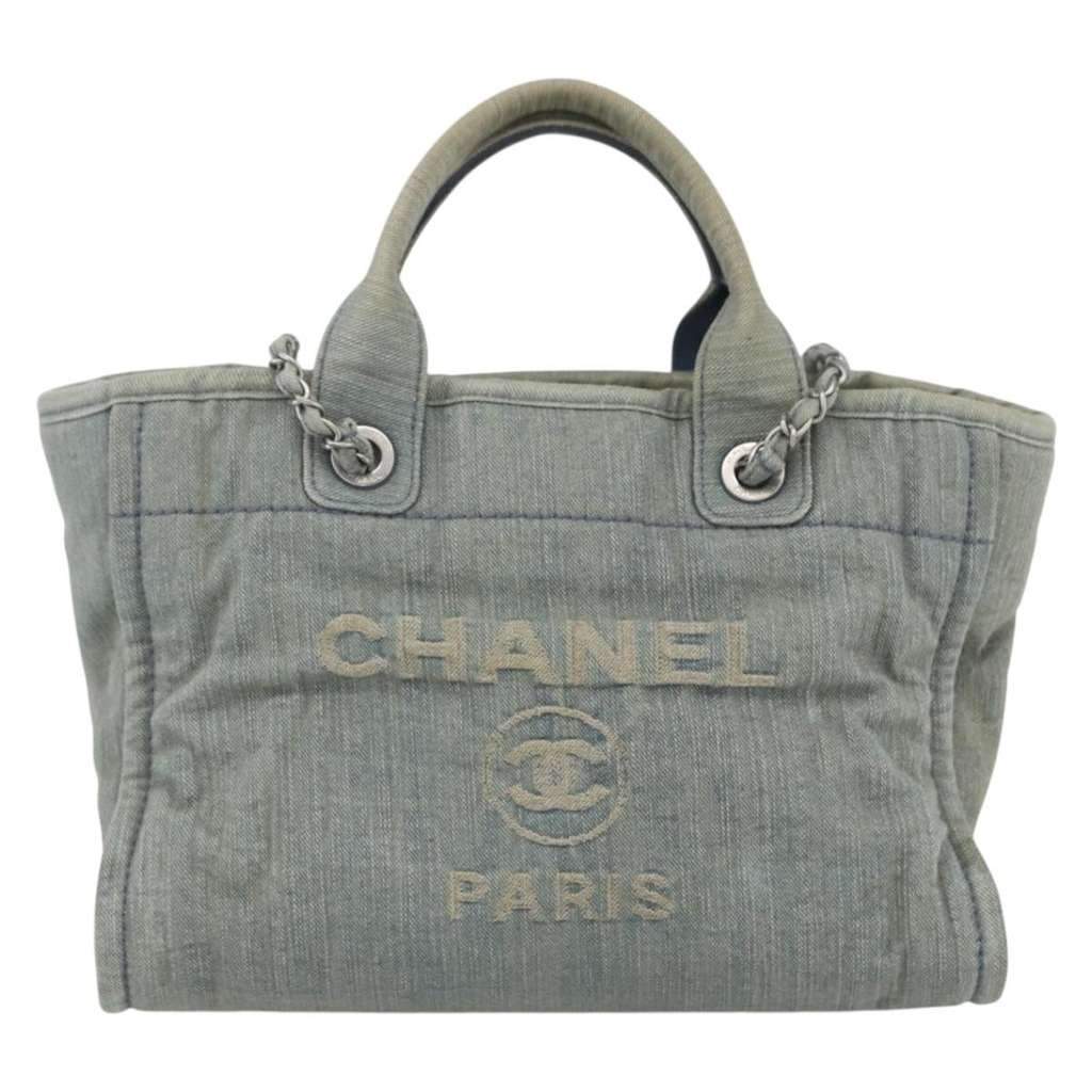Chanel Deauville NM Tote Blue Good condition - Front View
