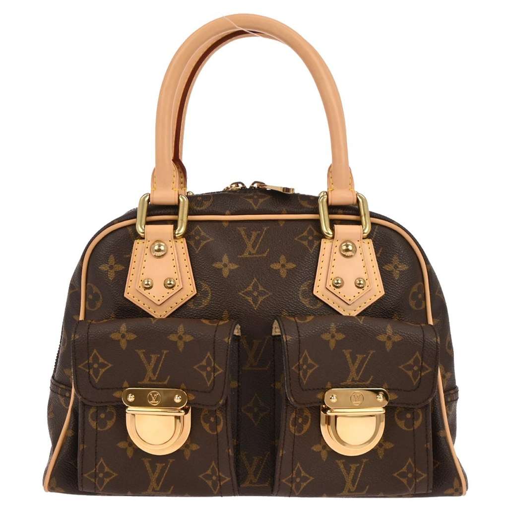 Louis Vuitton Manhattan Handbag Brown Canvas Good condition - Front View